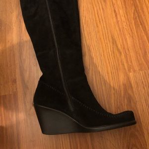 Navy Boots with calf extensions